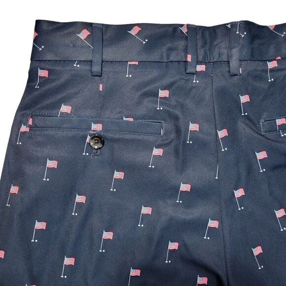 Walter Hagen Shorts Men Size 30 All over print American Flag Stretch Waistband - Picture 7 of 12